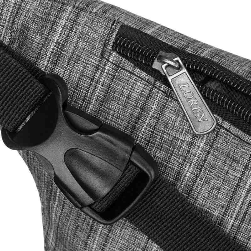 Szara saszetka sportowa wykonana z poliestru-5