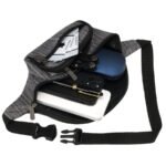 Szara saszetka sportowa wykonana z poliestru-6