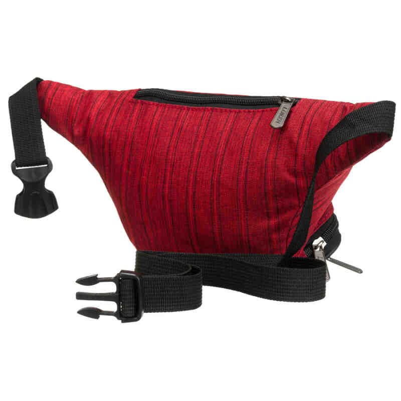 Kompaktowa saszetka sportowa wykonana z poliestru w czerwonym kolorze-4