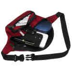 Kompaktowa saszetka sportowa wykonana z poliestru w czerwonym kolorze-6