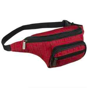 Kompaktowa saszetka sportowa wykonana z poliestru w czerwonym kolorze-1