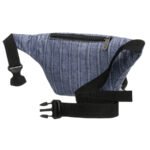 Niebieska saszetka miejsko-sportowa zawieszona na regulowanym pasku-4