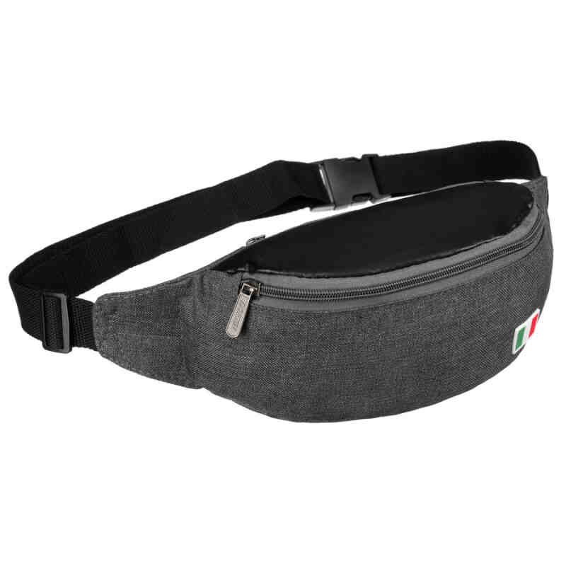 Czarna nerka miejska zapinana solidnym suwakiem-1 Czarna nerka miejska zapinana solidnym suwakiem-1