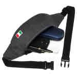 Czarna nerka miejska zapinana solidnym suwakiem-6