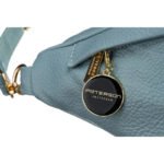 Modna sportowa niebieska saszetka damska na biodra, na ramię lub przez ramię nerka crossbody z eko skóry Peterson-4