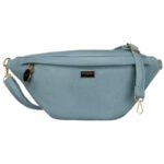 Modna sportowa niebieska saszetka damska na biodra, na ramię lub przez ramię nerka crossbody z eko skóry Peterson-2