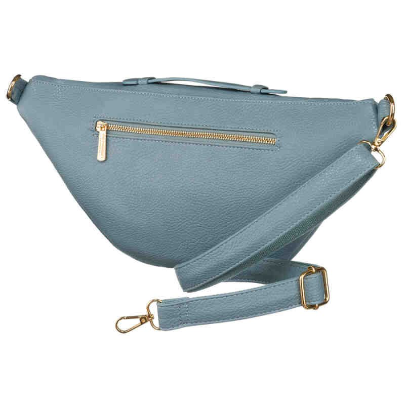 Modna sportowa niebieska saszetka damska na biodra, na ramię lub przez ramię nerka crossbody z eko skóry Peterson-5