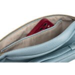 Modna sportowa niebieska saszetka damska na biodra, na ramię lub przez ramię nerka crossbody z eko skóry Peterson-8