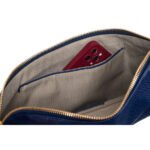 Duża granatowa nerka damska biodrówka saszetka ze skóry ekologicznej crossbody Peterson-7