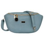 Niebieska saszetka damska biodrówka nerka na ramię crossbody z eko skóry Peterson-2