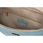 Niebieska saszetka damska biodrówka nerka na ramię crossbody z eko skóry Peterson-6