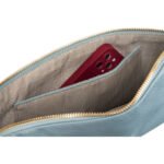 Niebieska saszetka damska biodrówka nerka na ramię crossbody z eko skóry Peterson-7