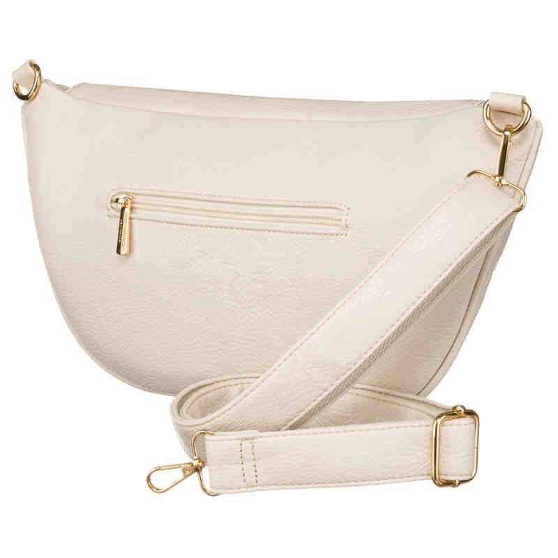 Miejska modna beżowa nerka damska na biodra lub przez ramię crossbody skóra ekologiczna Peterson-5