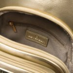 Złota błyszcząca saszetka nerka damska ze skóry ekologicznej plecaczek na jedno ramię Peterson-6