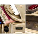 Złota błyszcząca saszetka nerka damska ze skóry ekologicznej plecaczek na jedno ramię Peterson-8