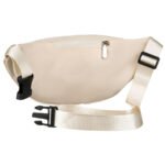 Saszetka miejska wykonana z poliestru w modnym, kremowym kolorze - Peterson-4