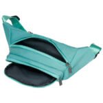 Saszetka sportowa wykonana z poliestru w miętowym kolorze, zamykana na suwak - Peterson-6