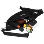 Sportowa saszetka z poliestru w czarnym kolorze - Peterson-10