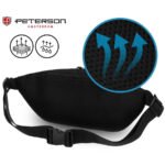 Sportowa saszetka z poliestru w czarnym kolorze - Peterson-3