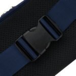 Granatowa, sportowa saszetka z poliestru zamykana suwakiem - Peterson-13