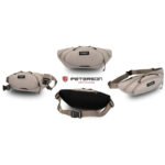 Praktyczna, jasnoszara saszetka sportowa z poliestru zawieszona na regulowanym pasku - Peterson-2