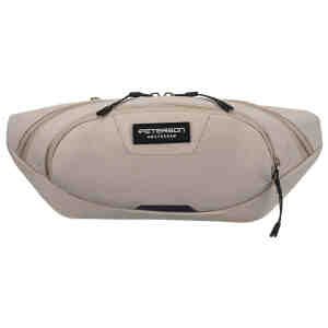 Praktyczna, jasnoszara saszetka sportowa z poliestru zawieszona na regulowanym pasku - Peterson-4