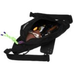 Sportowa, pojemna saszetka z poliestru w czarnym kolorze - Peterson-6