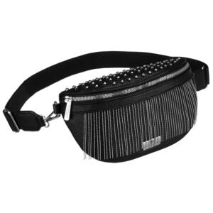 Stylowa, czarna saszetka damska wykonana ze skóry ekologicznej - Peterson-2