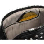 Stylowa, czarna saszetka damska wykonana ze skóry ekologicznej - Peterson-8