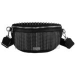 Stylowa, czarna saszetka damska wykonana ze skóry ekologicznej - Peterson-3