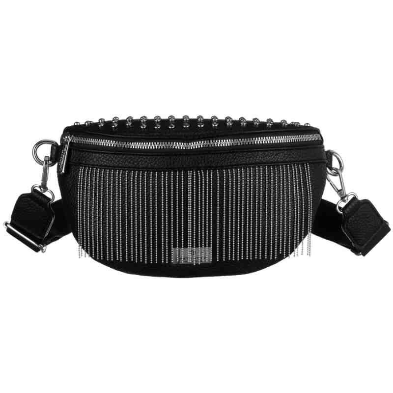 Stylowa, czarna saszetka damska wykonana ze skóry ekologicznej - Peterson-3