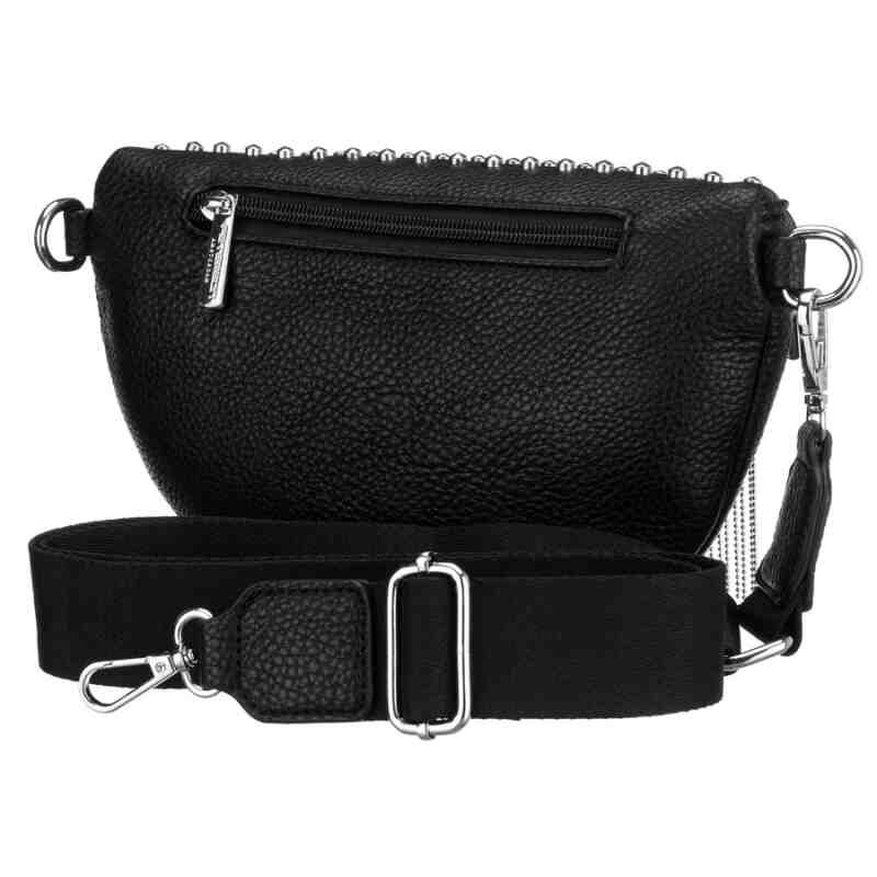 Stylowa, czarna saszetka damska wykonana ze skóry ekologicznej - Peterson-4