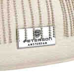 Modna saszetka damska wykonana ze skóry ekologicznej w jasnobeżowym kolorze, zamykana suwakiem - Peterson-5