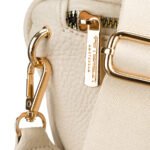 Saszetka damska wykonana ze skóry ekologicznej w jasnobeżowym kolorze - Peterson-9