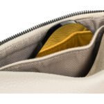 Saszetka damska wykonana ze skóry ekologicznej w jasnobeżowym kolorze - Peterson-6