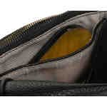 Czarna saszetka damska ze skóry ekologicznej, zamykana suwakiem i zawieszona na regulowanym pasku - Peterson-7