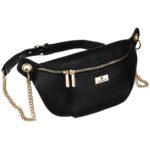 Saszetka damska ze skóry ekologicznej w czarnym kolorze, jednokomorowa - Peterson-2