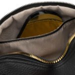 Saszetka damska ze skóry ekologicznej w czarnym kolorze, jednokomorowa - Peterson-6