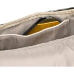 Saszetka damska ze skóry ekologicznej w jasnobeżowym kolorze, zamykana suwakiem - Peterson-6