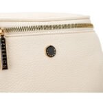 Modna, jasnobeżowa nerka damska ze skóry ekologicznej - Peterson-5