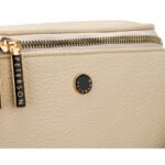 Beżowa, praktyczna, miejska nerka damska ze skóry ekologicznej, jednokomorowa - Peterson-4