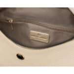 Beżowa, praktyczna, miejska nerka damska ze skóry ekologicznej, jednokomorowa - Peterson-7