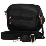 Praktyczna, miejska nerka damska ze skóry ekologicznej w czarnym kolorze, jednokomorowa - Peterson-4