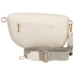 Jasnobeżowa nerka damska ze skóry ekologicznej zamykana suwakiem - Peterson-4