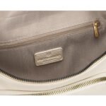 Jasnobeżowa nerka damska ze skóry ekologicznej zamykana suwakiem - Peterson-6