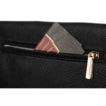 Miejska, czarna nerka damska ze skóry ekologicznej zawieszona na regulowanym pasku - Peterson-8