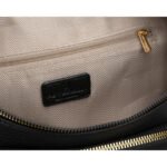 Miejska, czarna nerka damska ze skóry ekologicznej zawieszona na regulowanym pasku - Peterson-6