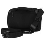 Sportowa saszetka w czarnym kolorze zamykana suwakiem, dwukomorowa - Peterson-3