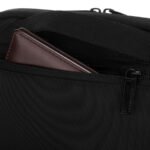 Sportowa saszetka w czarnym kolorze zamykana suwakiem, dwukomorowa - Peterson-7