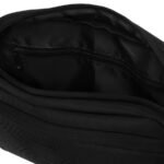 Sportowa saszetka w czarnym kolorze zamykana suwakiem, dwukomorowa - Peterson-5